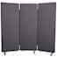 Luxor reclaim™ Acoustic Room Dividers, Dark Gray, 3 Panels
