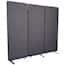 Luxor reclaim™ Acoustic Room Dividers, Dark Gray, 3 Panels