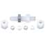 PharmaFluor Panel-Mount Compression Fitting, Straight Union, PFA, 1/4" OD