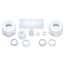 PharmaFluor Compression Fitting, Tee Reducer, PFA, 1/2" OD x 1/2" OD x 1/4" OD