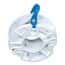 PharmaLok Hygienic Union TC Clamp, Glass-Reinforced White Nylon Blue Lever, 0.5” (12.7 mm) to 0.75” (19.0 mm)