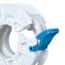 PharmaLok Hygienic Union TC Clamp, Glass-Reinforced White Nylon Blue Lever, 0.5” (12.7 mm) to 0.75” (19.0 mm)