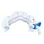 PharmaLok Hygienic Union TC Clamp, Glass-Reinforced White Nylon Blue Lever, 0.5” (12.7 mm) to 0.75” (19.0 mm)