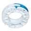 PharmaLok Hygienic Union TC Clamp, Glass-Reinforced White Nylon Blue Lever, 1" (25.4 mm) to 1.5” (38.1 mm)