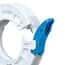 PharmaLok Hygienic Union TC Clamp, Glass-Reinforced White Nylon Blue Lever, 1" (25.4 mm) to 1.5” (38.1 mm)