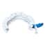 PharmaLok Hygienic Union TC Clamp, Glass-Reinforced White Nylon Blue Lever, 1" (25.4 mm) to 1.5” (38.1 mm)