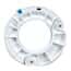 PharmaLok Hygienic Union TC Clamp, Glass-Reinforced White Nylon Blue Lever, 1" (25.4 mm) to 1.5” (38.1 mm)