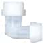 Saint Gobain PharmaFluor ® Compression Fitting, Elbow Reducer, PFA, 3/4" OD x 1/2" OD