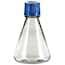 TriForest FPC1000S Flat-Base Sterile Erlenmeyer Shaker Flask, PC, 1000 mL; 24/CS