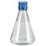 TriForest FPC2000S Flat-Base Sterile Erlenmeyer Shaker Flask, PC, 2000 mL; 24/CS