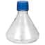 TriForest FPC3000S Flat-Base Sterile Erlenmeyer Shaker Flask, PC, 3000 mL; 12/CS