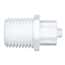 Value Plastics Luer to Threaded Fitting, Straight Adapter, White Nylon, Male Luer Integral Lock Ring 9/16" Hex x 1/4-18 NPT(M) Thread; 25/Pk