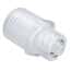 Value Plastics Luer to Threaded Fitting, Straight Adapter, Polypropylene, Male Luer Integral Lock Ring 9/16" Hex x 1/4-18 NPT(M) Thread; 25/Pk