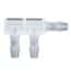 Value Plastics Fitting Manifold, Hose Barb Union, Polypropylene, 3-Port, 200 Series Barb, 1/8" ID; 25/Pk