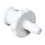 Value Plastics Luer to Hose Barb Fitting, Straight Adapter, White Nylon, Female Luer Thread x 200 Series Barb 3/32" ID; 25/Pk