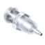 Value Plastics Luer to Hose Barb Fitting, Straight Adapter, Clear Polycarbonate, Female Luer Thread Panel Mount 1/4-28 UNF x 200 Series Barb 1/16" ID; 25/Pk