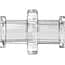 Value Plastics Luer Fitting, Straight Union, Clear Polycarbonate, Female Luer Thread ; 25/Pk