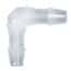 Value Plastics Hose Barb Fitting, Elbow Union, PVDF, 200 Series 1/8" ID; 25/Pk