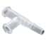 Value Plastics Luer Fitting, Tee Adapter, Polypropylene, Female Luer Thread x Female Luer Thread x Male Luer Slip; 25/Pk