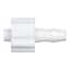 Value Plastics Luer to Hose Barb Fitting, Straight Adapter, White Nylon, Male Luer Integral Lock Ring x 200 Series Barb 1/8" ID; 25/Pk