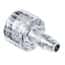 Value Plastics Luer to Hose Barb Fitting, Straight Adapter, Clear Polycarbonate, Male Luer Integral Lock Ring x 200 Series Barb 1/8" ID; 25/Pk