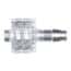 Value Plastics Luer to Hose Barb Fitting, Straight Adapter, Clear Polycarbonate, Male Luer Integral Lock Ring x 200 Series Barb 1/8" ID; 25/Pk