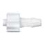Value Plastics Luer to Hose Barb Fitting, Straight Adapter, White Nylon, Male Luer Integral Lock Ring x 200 Series Barb 5/32" ID; 25/Pk