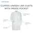 VF Workwear Cuffed Unisex Lab Coat, Poly/Cotton with Inside Pocket, Embroidered, White, Large