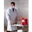 VF Workwear Cuffed Unisex Lab Coat, Poly/Cotton with Inside Pocket, White, Medium