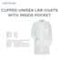 VF Workwear Cuffed Unisex Lab Coat, Poly/Cotton with Inside Pocket, White, X-large