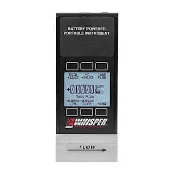 Alicat Whisper™ MWB-Series Low-Pressure Drop Mass Flowmeters, Digital Display, Battery Operated, SCCM