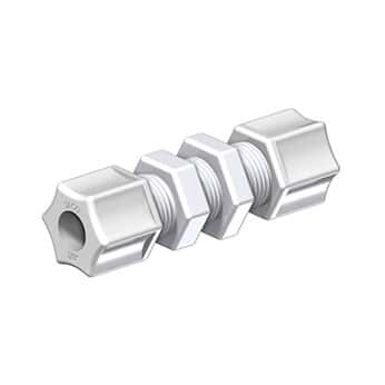Bulkhead Compression Union Fittings, PVDF, 5/pack
