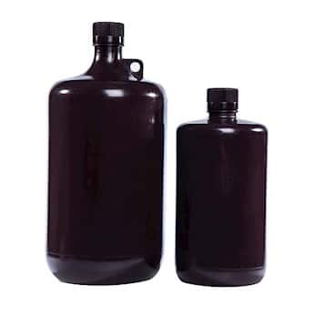 Cole-Parmer® Amber Narrow-Mouth Plastic Bottles, PP
