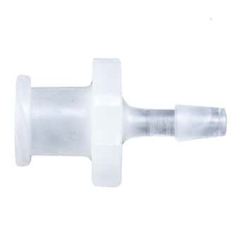 Cole-Parmer® Cleanroom Female Luer to Hose Barb Fittings, Straight Adapter, Natural Kynar®