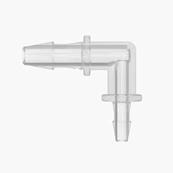 Cole-Parmer® Cleanroom Hose Barb Fittings, Reducing Elbow, Animal-Derivative-Free Polypropylene