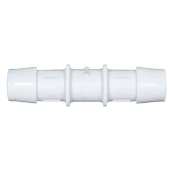 Cole-Parmer® Cleanroom Hose Barb Fittings, Straight Union, White Nylon