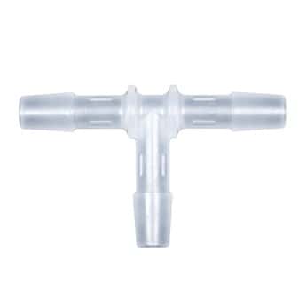 Cole-Parmer® Cleanroom Hose Barb Fittings, Tee Union, Animal-Derivative-Free Polypropylene