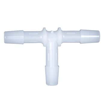 Cole-Parmer® Cleanroom Hose Barb Fittings, Tee Union, High-Density Polyethylene