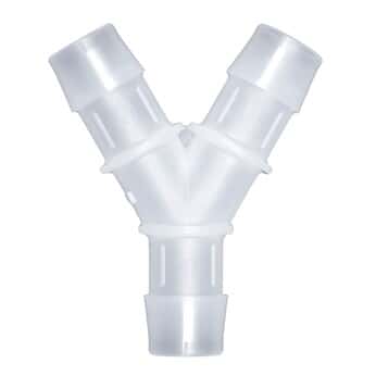 Cole-Parmer® Cleanroom Hose Barb Fittings, Y Union, Animal-Derivative-Free Polypropylene