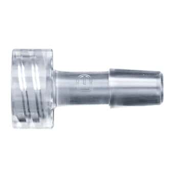 Cole-Parmer® Cleanroom Large-Bore Male Luer to Hose Barb Fittings, Straight Adapter, CrystalVu™
