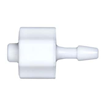 Cole-Parmer® Cleanroom Male Luer to Hose Barb Fittings, Straight Adapter, White Nylon