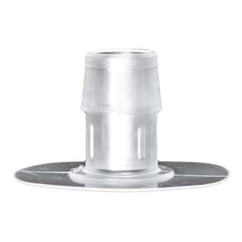 Cole-Parmer® Cleanroom Port Disk Hose Barb Fittings, Flat Plate, Engage™ 8402