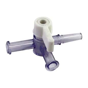 Cole-Parmer® Disposable 2-Way, 3-Port Stopcocks with Luer Fittings, Polycarbonate
