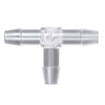 Cole-Parmer® Hose Barb Fittings, Tee Union, Natural Polycarbonate