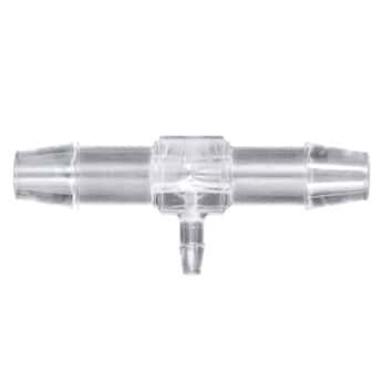 Cole-Parmer® Hose Barbs Fittings, Tee Reducer, Natural Polycarbonate