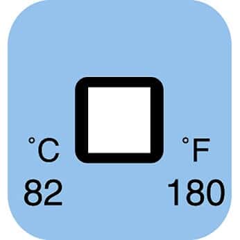 Cole-Parmer® Irreversible High-Temperature 1-Point Square Labels / Indicators