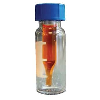 Cole-Parmer®  LCMS Certified Limited-Volume Fused-Insert Screw Top Glass Vials with Caps