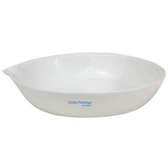 Cole-Parmer® Porcelain Flat-Form Evaporating Dishes