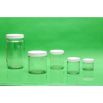 Cole-Parmer Precleaned EPA Clear Glass Wide-Mouth Jars