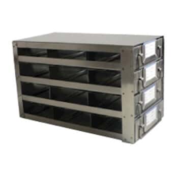 Cole-Parmer® Upright Freezer Drawer Racks for 25-Place Slide Boxes